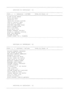 APROVADOS NO VESTIBULAR - ll CURSO. . . : l