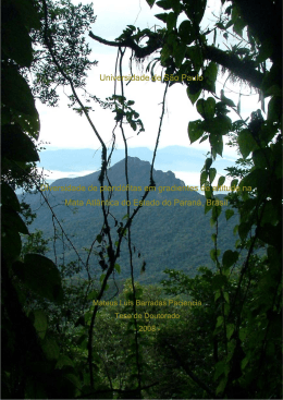 Diversidade de pterid&oacute;fitas em gradientes de altitude na Mata