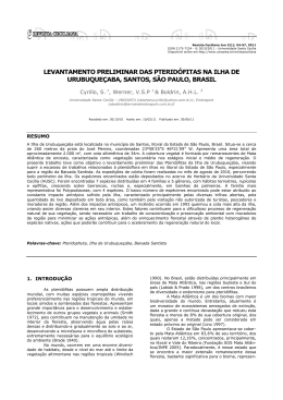 LEVANTAMENTO PRELIMINAR DAS PTERID&Oacute;FITAS NA ILHA DE