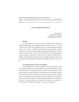 Levantamento Bot&acirc;nico - Biologia Geral e Experimental
