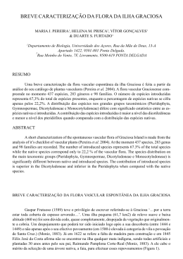 breve caracteriza&ccedil;&atilde;o da flora da ilha graciosa