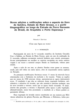 Novas adicoes e retificacoes sobre o aspecto da flora de Salobra