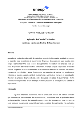 Aplica&ccedil;&atilde;o do Custeio Vari&aacute;vel na Gest&atilde;o de
