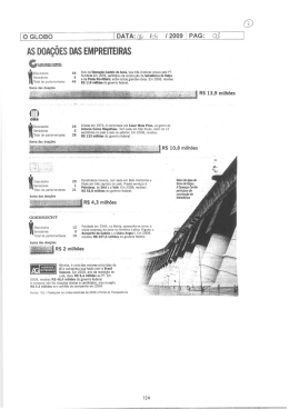 As DOA&Ccedil;&Otilde;ES DAS EMPREITEIRAs