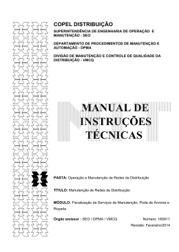MANUAL DE INSTRUÇÕES TÉCNICAS