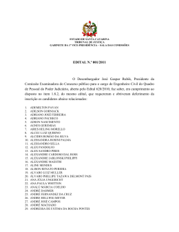 Edital 001/2011 - Tribunal de Justi&ccedil;a de Santa Catarina