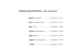 Apresenta&ccedil;&atilde;o de Posteres - Universidade Estadual de Ponta Grossa