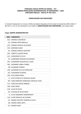 FUNDA&Ccedil;&Atilde;O CARLOS JOFFRE DO AMARAL &ndash; FCJ AG&Ecirc;NCIA