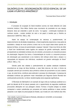 (re) organizaco scio-espacial do municpio de salinpolis/pa