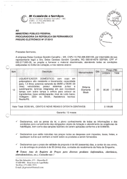 Proposta Vencedora - Itens 12 e 13 - DEISE