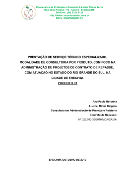 PRODUTO 01 ANA & LUCINEI - Cooperativa de Produ&ccedil;&atilde;o e