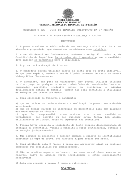 concurso c-320 – juiz do trabalho substituto da 8ª região