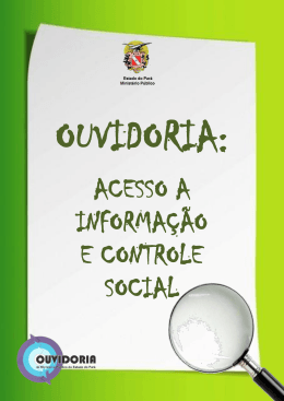 acesso a informa&ccedil;&atilde;o e controle social