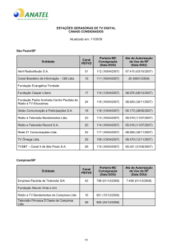 Implanta&ccedil;&atilde;o da TV Digital