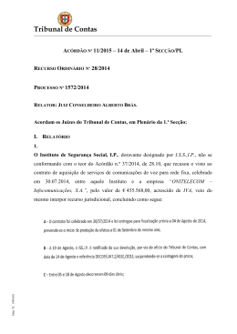 Ac&oacute;rd&atilde;o 11/2015 da 1&ordf; S/PL