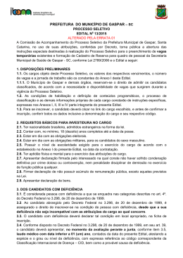 Edital de Abertura do Processo Seletivo