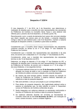 Despacho nº2 - Instituto Politécnico de Coimbra
