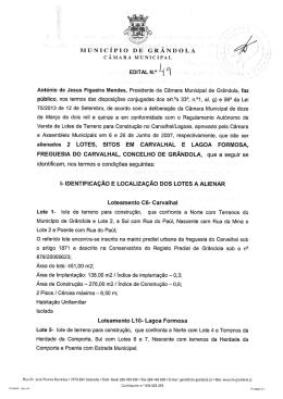Edital n.&ordm; 49 - Aliena&ccedil;&atilde;o 2 lotes Sito Carvalhal