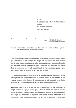 1 S.Exa. O Secret&aacute;rio de Estado da Administra&ccedil;&atilde;o P&uacute;blica Av