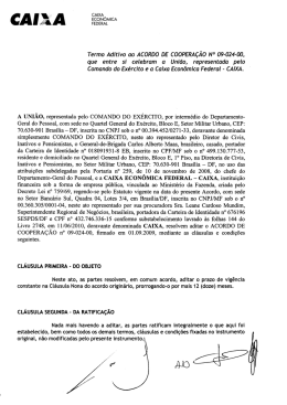 Termo adtivo do acordo de cooperação 2010