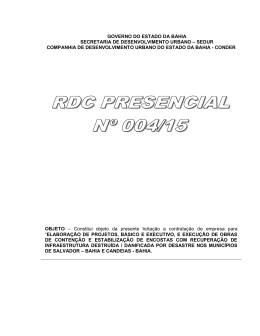 RDC 004/2015 - Conder - Governo do Estado da Bahia