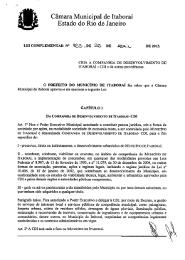 163 - Legisla&ccedil;&atilde;o Itabora&iacute;