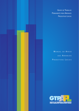 Manual de Apoio aos APLs - Minist&eacute;rio do Desenvolvimento