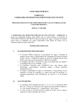 concurso p&uacute;blico codesavi companhia de desenvolvimento de s&atilde;o