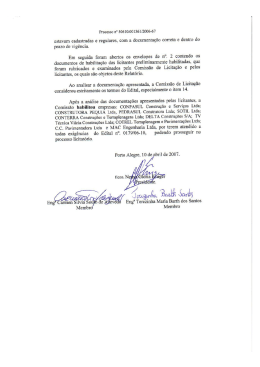 estavam cadastradas e regulares, com a documenta&ccedil;&atilde;o