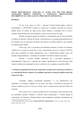 prazo prescricional aplicado &agrave;s a&ccedil;&otilde;es que t&ecirc;m por objeto