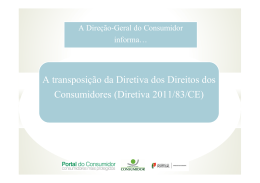 Transposição da Diretiva dos Direitos dos Consumidores
