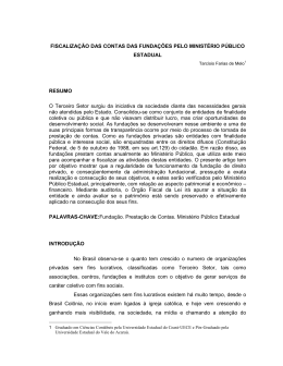 Fiscaliza&ccedil;&atilde;o das contas das funda&ccedil;&otilde;es pelo Minist&eacute;rio P&uacute;blico