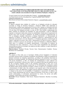 APLICABILIDADE DAS NORMAS BRASILEIRAS DE