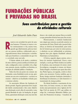 artigos - Fundações públicas e privadas no Brasil