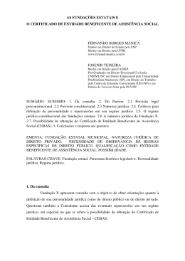 AS FUNDA&Ccedil;&Otilde;ES ESTATAIS E O CERTIFICADO