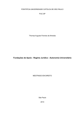 Funda&ccedil;&otilde;es de Apoio - Regime Jur&iacute;dico