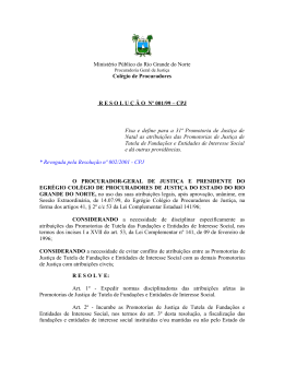 Ministério Público do Rio Grande do Norte Colégio de Procuradores