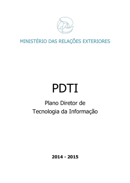 PDTI - Ministério das Relações Exteriores