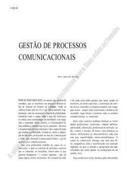 Gestão de processos comunicacionais