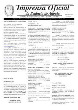 s&aacute;bado, 07 de fevereiro de 2004 - n&ordm; 469 - Ano VII