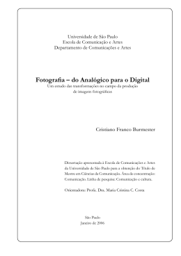 Fotografia &ndash; do Anal&oacute;gico para o Digital