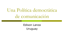 Una Política democrática de comunicación
