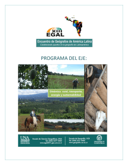 programa del eje - XIII Encuentro de Geógrafos de América Latina