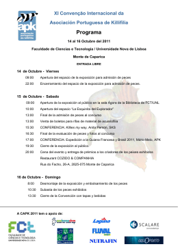 Programa - Associação Portuguesa de Killifilia