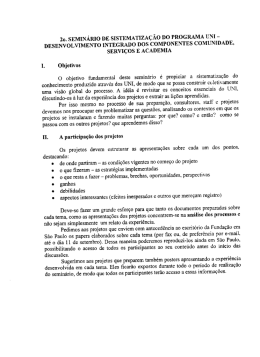 Projeto do Semi iza&ccedil;&atilde;o do Programa UNI