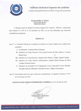 Portaria da CPA 2014