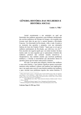 G&ecirc;nero, hist&oacute;ria das mulheres e hist&oacute;ria social