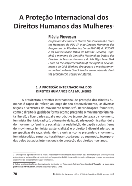 A Prote&ccedil;&atilde;o Internacional dos Direitos Humanos das Mulheres