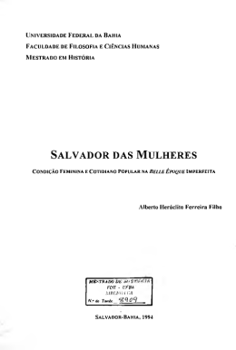 Salvador das Mulheres - PPGH - UFBA