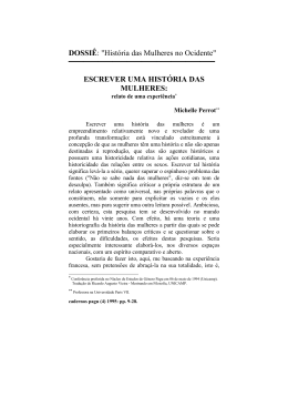 ESCREVER UMA HIST&Oacute;RIA DAS MULHERES